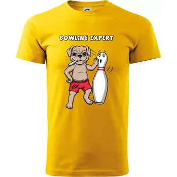 Pánské tričko Bowling expert (Hana-creative) - Triko extra velké (5-8XL) - 6XL ( Žlutá )
