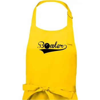 Kuchyňská zástěra Bowler - Pánská zástěra na vaření - Univerzální velikost ( Žlutá )