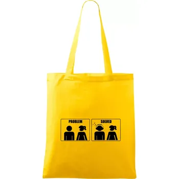 Nákupní taška Problém - Music - Taška bavlněná - 42 x 38 cm ( Žlutá )