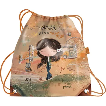 Školní sáček Sáček školní na přezůvky Anekke stahovací pytel na záda | 43