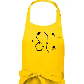Kuchyňská zástěra Souhvězdí - Leo - Lev - Pánská zástěra na vaření - Univerzální velikost ( Žlutá )