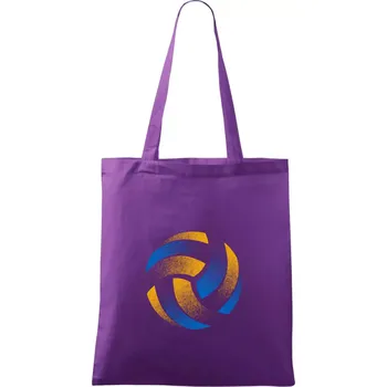 Volejbalový míč rastr barevný - Taška bavlněná - 42 x 38 cm ( Fialová )