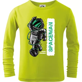 Dětská móda Spaceman trouble - Triko dětské Long Sleeve - 146 cm/10 let ( Limetková )