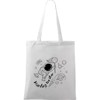 Hunting the star - Taška bavlněná - 42 x 38 cm ( Bílá )