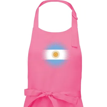 Kuchyňská zástěra Argentina vlajka tečkovaná - Pánská zástěra na vaření - Univerzální velikost ( Růžová )