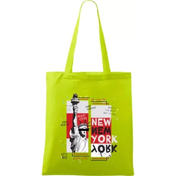 New york socha - Taška bavlněná - 42 x 38 cm ( Limetková )