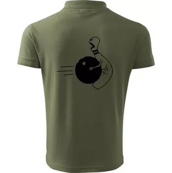 Pánská košile Koule vs kuželka - Polokošile pánská Pique Polo 203 - 2XL ( Khaki )