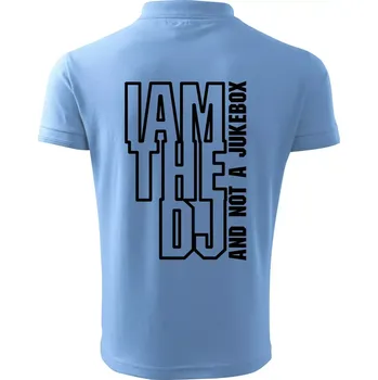 Pánská košile Iam the dj and not a jukebox na výšku - Polokošile pánská Pique Polo 203 - 2XL ( Pyžamově světlá modrá )