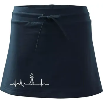 Dámská sukně EKG Šachové figurky - Střelec - Sportovní sukně - two in one - XL ( Námořní modrá (velmi tmavá - téměř černá) )