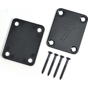 Klasická kytara F-krční deska pro elektrickou kytaru s 4 šrouby Montážní kovová destička Krk–tělo Výměna dílu Kytarové příslušenství Náhradní díl černá