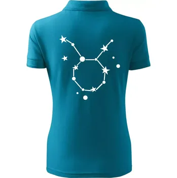 Souhvězdí - Taurus - Býk - Polokošile dámská Pique Polo - 3XL ( Tmavý tyrkys )