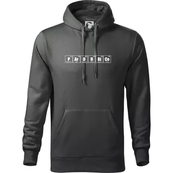 Pánská mikina Periodická tabulka Pardubice - Mikina pánská Cape s kapucí - 5XL ( Tmavá břidlice (šedá se zeleným nádechem) )