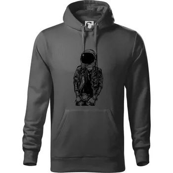 Pánská mikina Astronaut Punkster - Mikina pánská Cape s kapucí - 5XL ( Ocelově šedá )