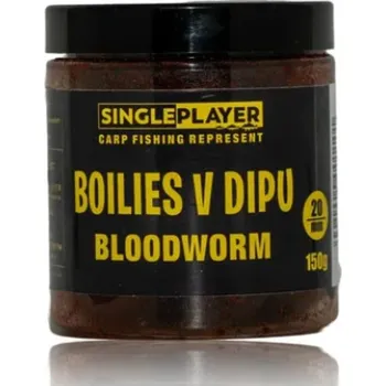 Krmivo pro hospodářské zvíře SINGLEPLAYER Boilies v dipu Bloodworm 150g 20mm SINGLEPLAYER Boilies v dipu Bloodworm 150g 20mm