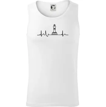 EKG Šachové figurky - Král - Tílko pánské Core - 2XL ( Bílá )