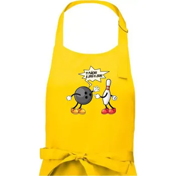 Kuchyňská zástěra Ti jednu plácnu a jdeš k zemi - Dámská zástěra na vaření - Univerzální velikost ( Žlutá )