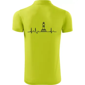 Pánská košile EKG Šachové figurky - Král - Polokošile Victory sportovní (dresovina) - M ( Limetková )