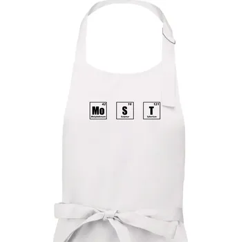 Kuchyňská zástěra Periodická tabulka Most - Dámská zástěra na vaření - Univerzální velikost ( Bílá )