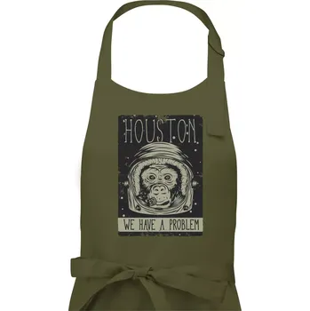 Kuchyňská zástěra Houston we have a problem - Pánská zástěra na vaření - Univerzální velikost ( Khaki )