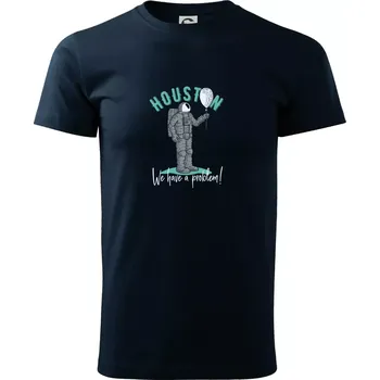 Pánské tričko Houston we have a problem hra - Triko extra velké (5-8XL) - 8XL ( Námořní modrá (velmi tmavá - téměř černá) )