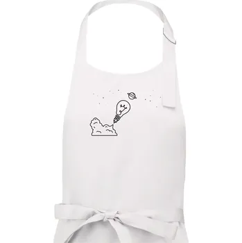 Kuchyňská zástěra Žárovka vesmír - Pánská zástěra na vaření - Univerzální velikost ( Bílá )