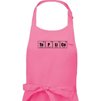 Kuchyňská zástěra Periodická tabulka Teplice - Pánská zástěra na vaření - Univerzální velikost ( Růžová )