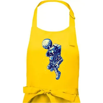 Kuchyňská zástěra Astro basketbalista - Pánská zástěra na vaření - Univerzální velikost ( Žlutá )