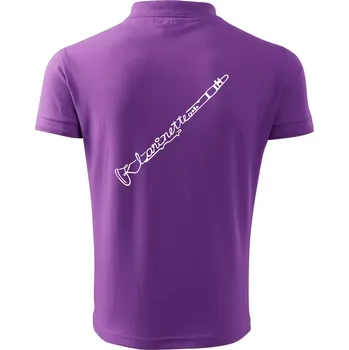 Pánská košile Klarinet nápis - Polokošile pánská Pique Polo 203 - S ( Fialová )
