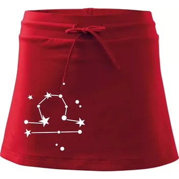 Dámská sukně Souhvězdí - Libra - Váhy - Sportovní sukně - two in one - XS ( Červená )