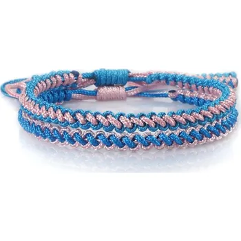 Náramek 2 ks Přátelský pletený párový náramek | párové náramky, šňůrkové náramky - Styl 8