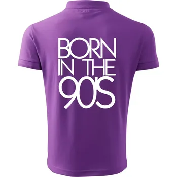 Pánská košile Born In The 90's - Polokošile pánská Pique Polo 203 - 5XL ( Fialová )