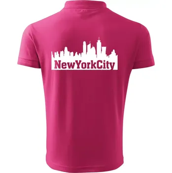 Pánská košile New York City silueta - Polokošile pánská Pique Polo 203 - XL ( Purpurová )