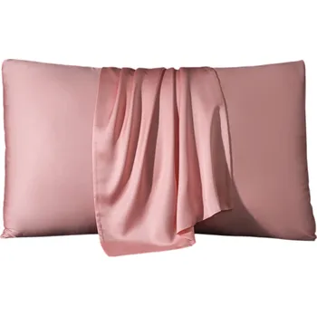 Potah na židli Hedvábný povlak na polštář barevný 50x80 cm Luxusní tkanina Přírodní jemnost Ochrana vlasů a pleti Elegantní ložnicový doplněk růžová