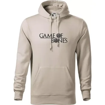 Pánská mikina Game of bones - Mikina pánská Cape s kapucí - 5XL ( Ledově šedá )
