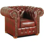 FALCO Křeslo Chesterfield Classic 1 kůže bordó