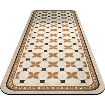 Koberec Protiskluzový koberec 50 x 80 cm Retro vzor dlaždic Kuchyňská rohožka Rohož na dveře Savý koberec do koupelny obýváku ložnice bytová dekorace