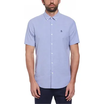 Pánská košile Original Penguin Men's Short-Sleeve Oxford Shirt Amparo Blue 424 Small