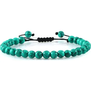 Náramek Elegantní minerální náramek s korálky z lávového kamene | pánský náramek, korálkový náramek - 6mm zelená