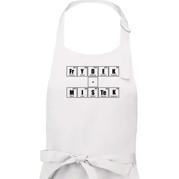 Kuchyňská zástěra Periodická tabulka Frýdek - Místek - Dámská zástěra na vaření - Univerzální velikost ( Bílá )