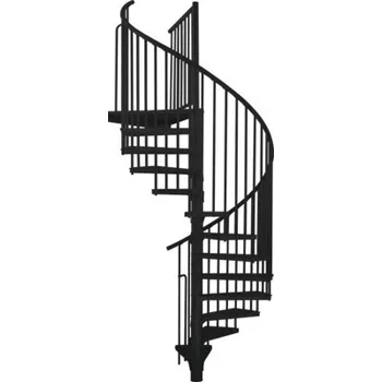 Schodiště Točité schodiště Myron Ø 180 cm, výška patra 329 cm černá