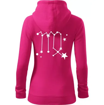 Dámská mikina Souhvězdí - Virgo - Panna - Dámská mikina trendy zipper s kapucí - XL ( Purpurová )