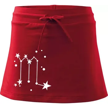Dámská sukně Souhvězdí - Scorpio - Štír - Sportovní sukně - two in one - S ( Červená )