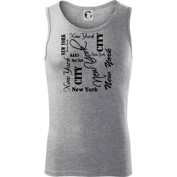 New York City font - Tílko pánské Core - XL ( Tmavě šedý melír )
