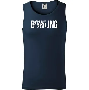 Bowling nápis kuželky - Tílko pánské Core - 2XL ( Námořní modrá (velmi tmavá - téměř černá) )