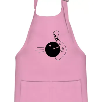 Kuchyňská zástěra Koule vs kuželka - Dětská zástěra na vaření - Univerzální velikost ( Růžová )