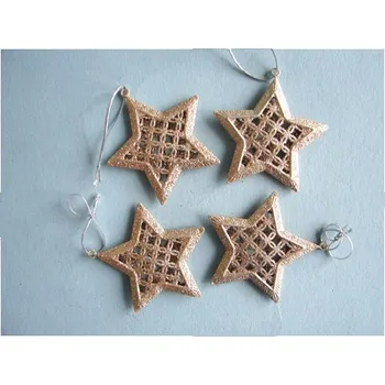 Vánoce Dekorace závěsná - Hvězda gliter 9,5 cm