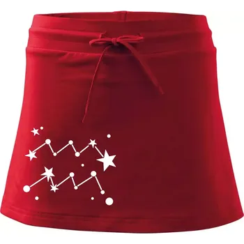 Dámská sukně Souhvězdí - Aquarius - Vodnář - Sportovní sukně - two in one - L ( Červená )
