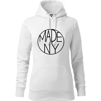 Dámská mikina Made in NY - Mikina dámská Cape s kapucí - XS ( Bílá )