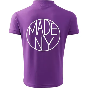 Pánská košile Made in NY - Polokošile pánská Pique Polo 203 - 2XL ( Fialová )
