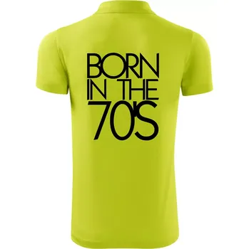 Pánská košile Born In The 70's - Polokošile Victory sportovní (dresovina) - XL ( Limetková )